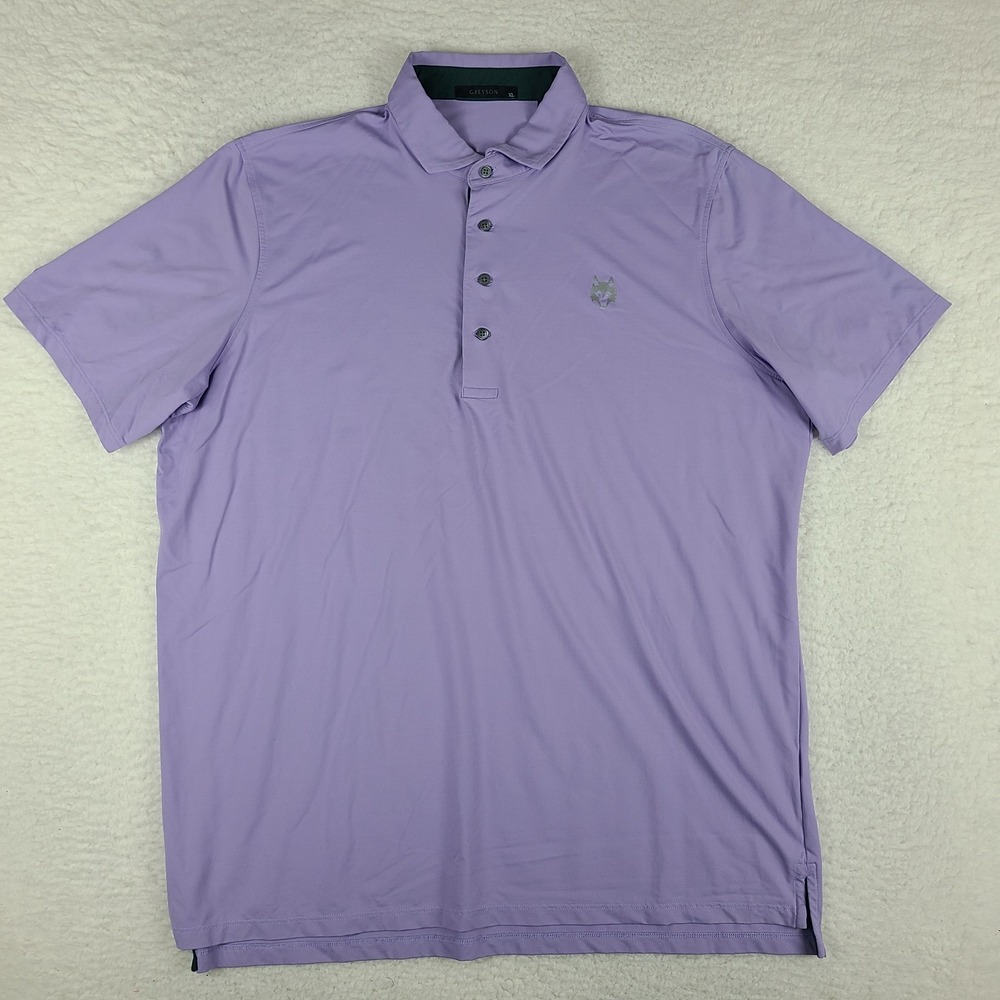 Greyson Polo Shirt Mens XL Purple Solid Performance Golf Short Sleeve